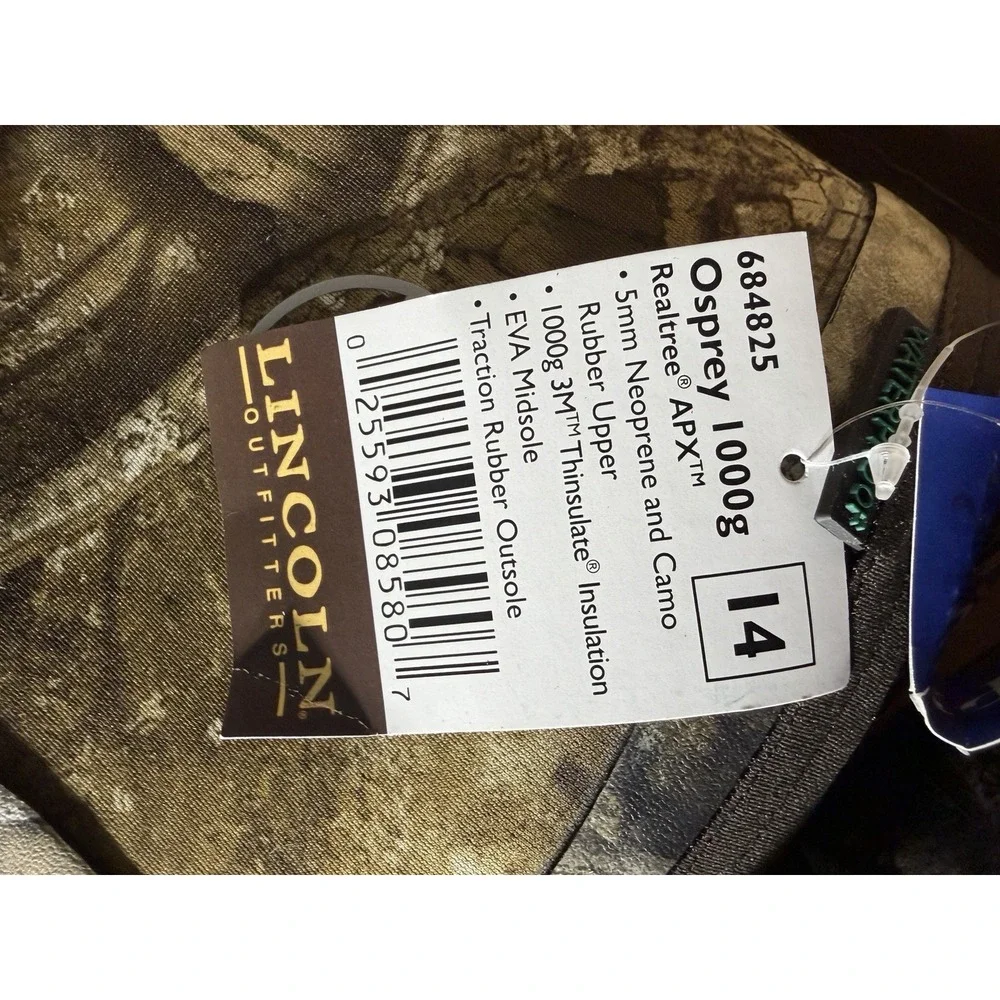 Lincoln Outfitters Ospreys 1000g Insulated Boots Size 14